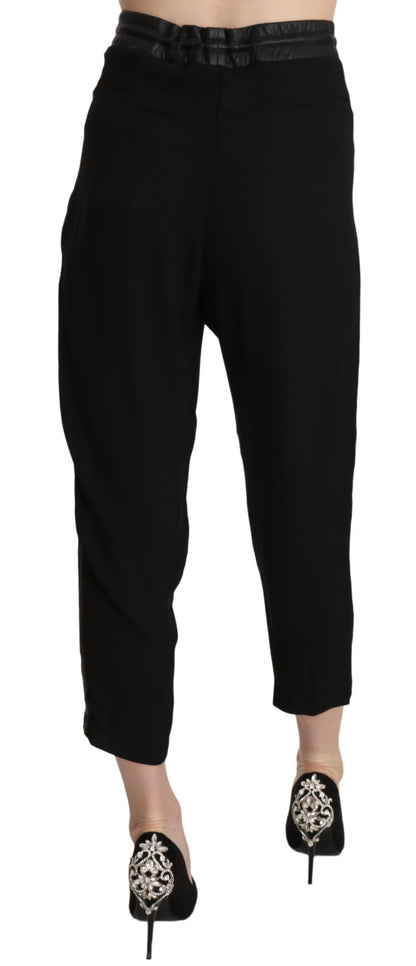 Guess Schicke Cropped Pants mit hoher Taille in elegantem Schwarz