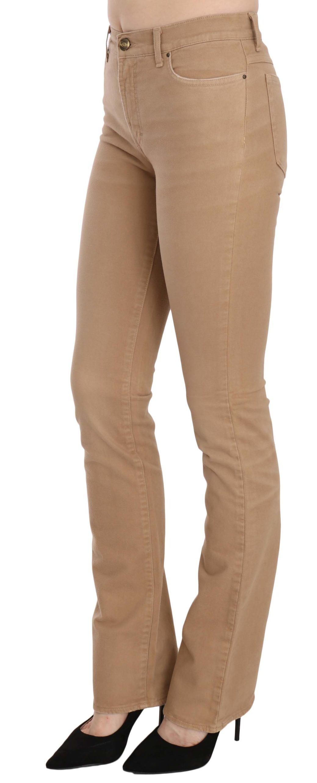 Just Cavalli Schicke braune Skinny-Hose mit mittlerer Taille