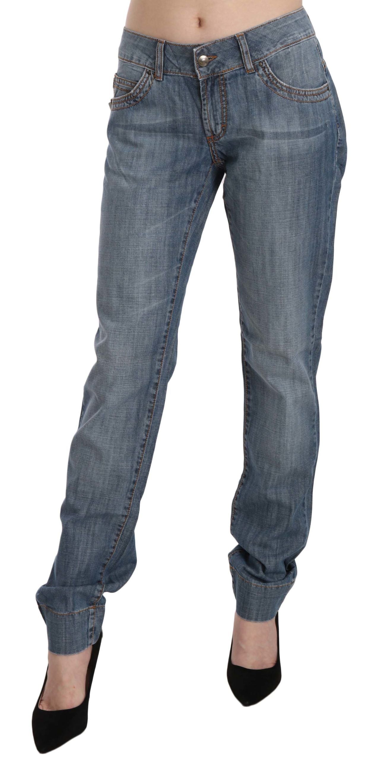 Just Cavalli Schicke blau gewaschene Slim Fit Denim Jeans