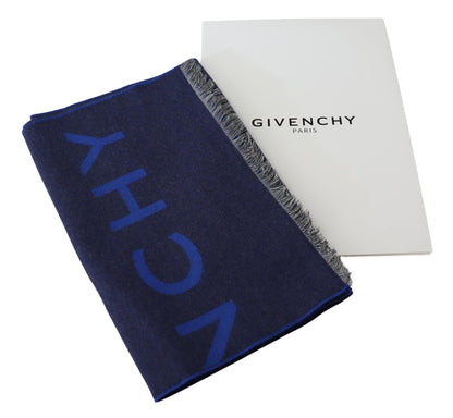 Givenchy Eleganter Unisex-Schal aus einer Woll-Seidenmischung