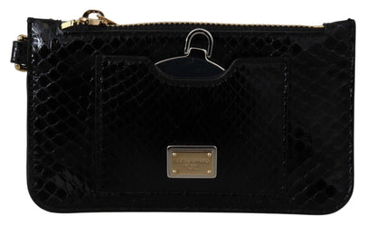 Dolce & Gabbana Elegante Brieftasche aus Leder mit Python-Muster