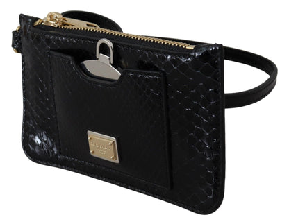 Dolce & Gabbana Elegante Brieftasche aus Leder mit Python-Muster