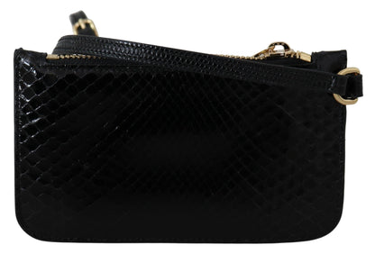 Dolce & Gabbana Elegante Brieftasche aus Leder mit Python-Muster