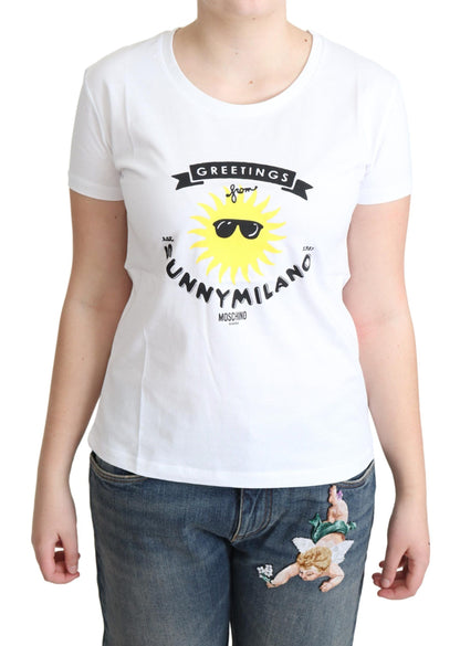 Moschino Sunny Milano Print Baumwoll-T-Shirt