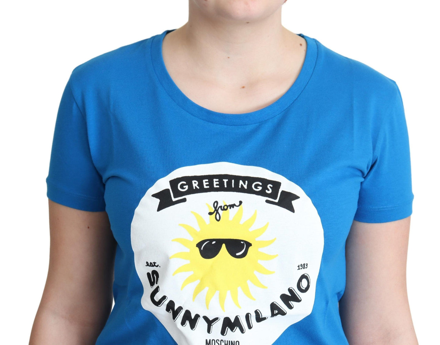 Moschino Sunny Milano Chic Rundhals T-Shirt