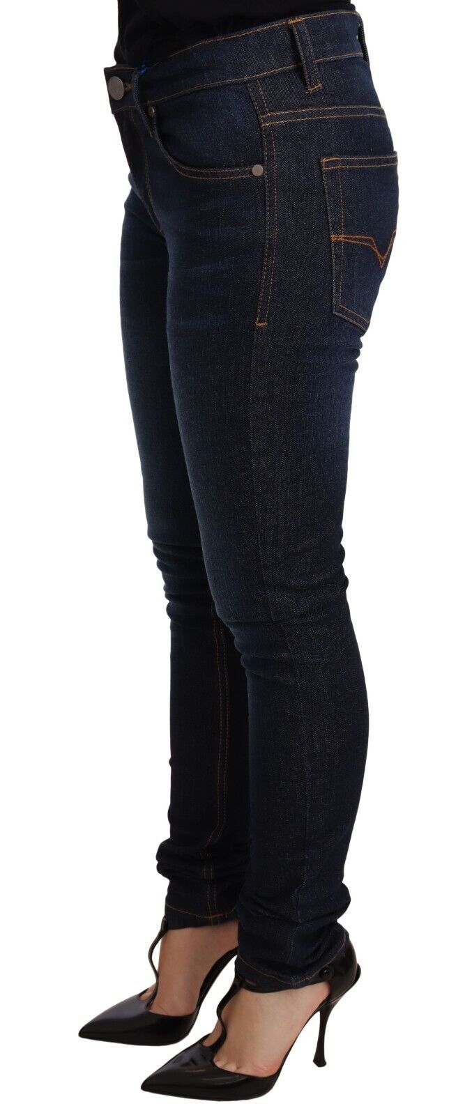 Versace Jeans Elegante Skinny Designer Jeans mit niedriger Taille