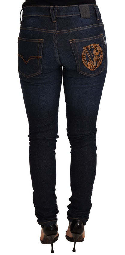 Versace Jeans Elegante Skinny Designer Jeans mit niedriger Taille