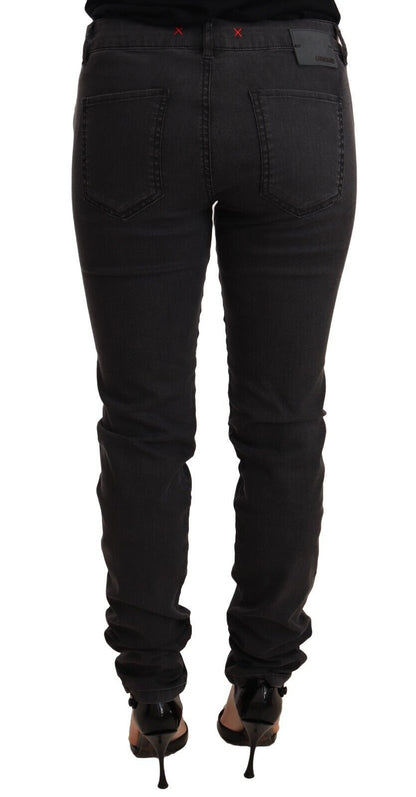 PINKO Chic Mid Waist Skinny Schwarz Denim