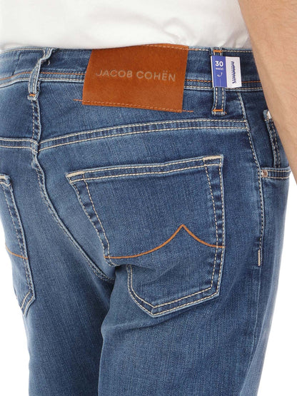 Jacob Cohen Blaue Baumwolle Slim Herren Jeans