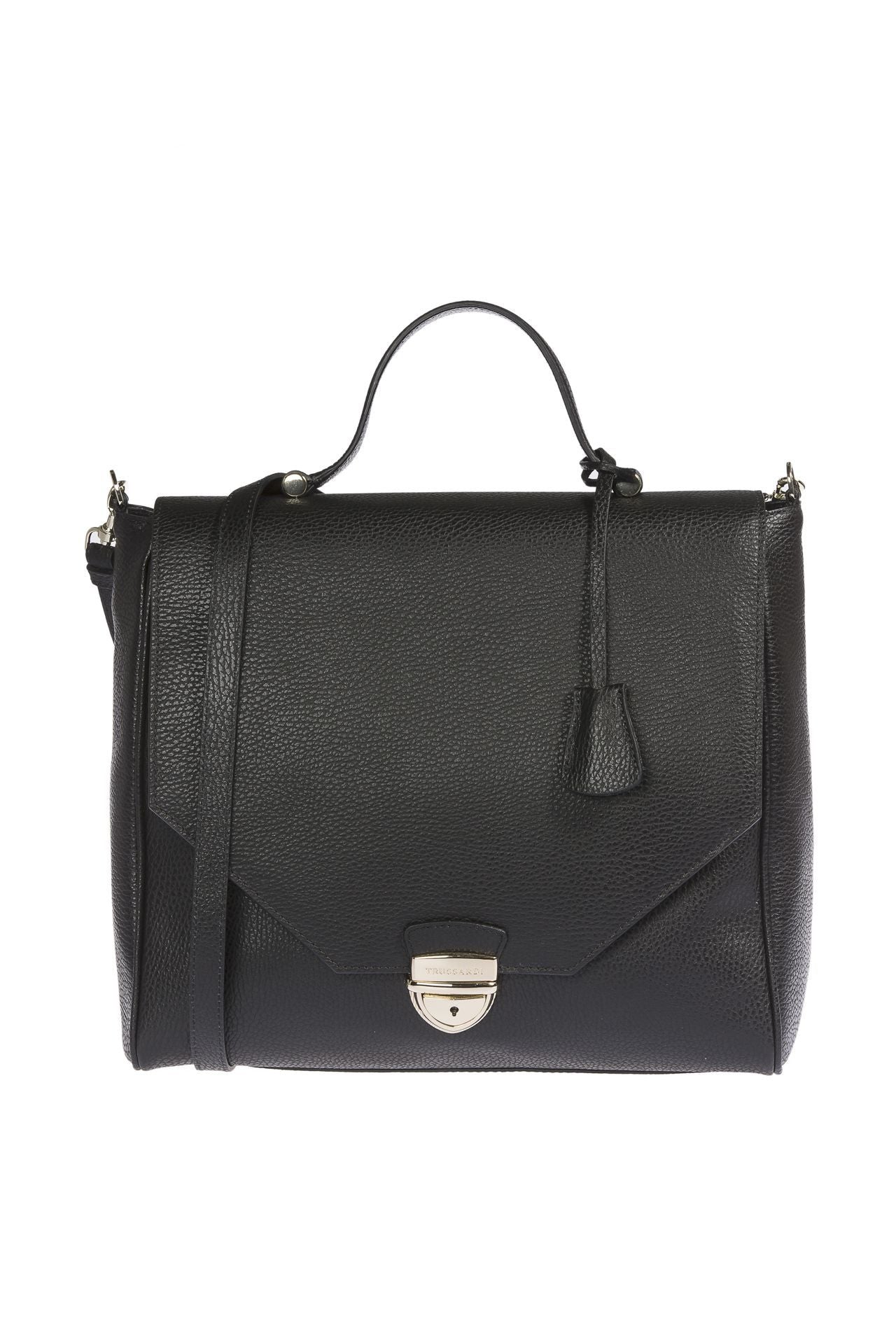 Trussardi Schwarzes Leder Frauen Handtasche