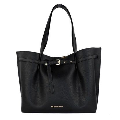 Michael Kors Emilia Large East West Black Pebbled Leather Tote Handtasche Geldbörse Tasche