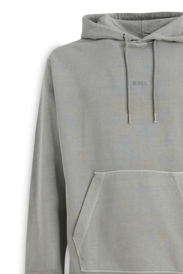 Hugo Boss Elegantes Sweatshirt mit Kapuze aus grauer Baumwolle