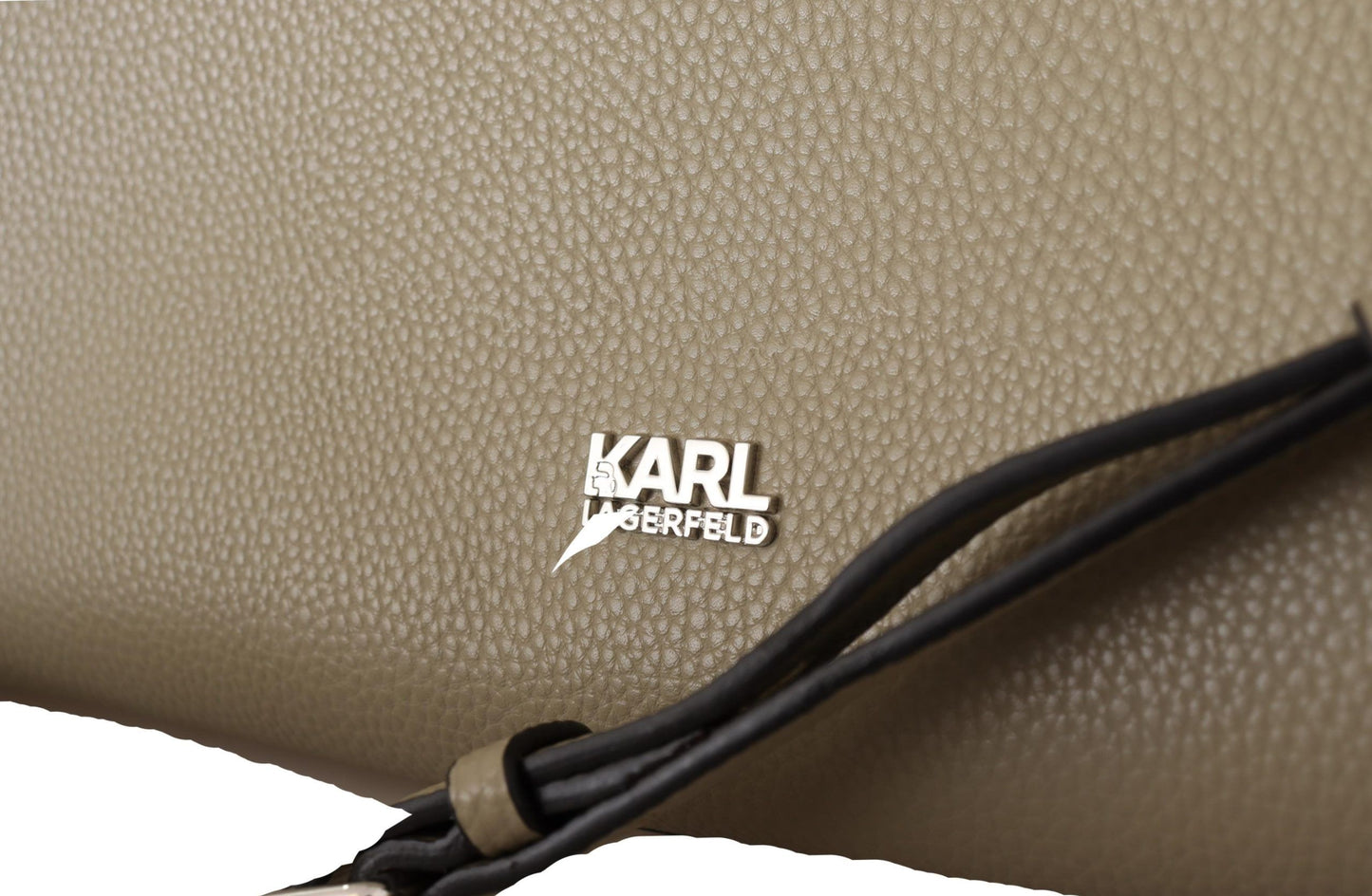 Karl Lagerfeld Bezaubernde salbeigrüne Ledertasche