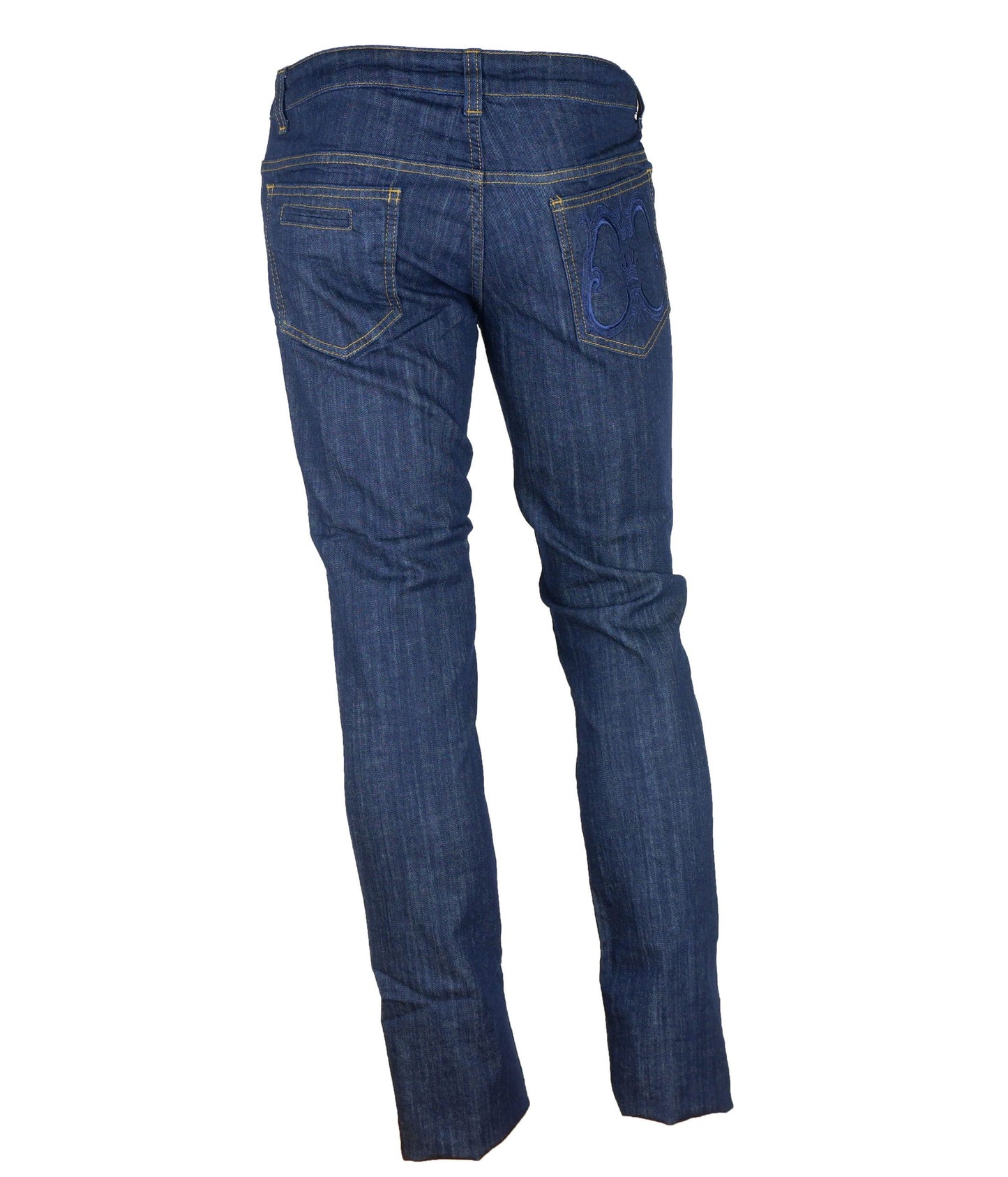 Cavalli Class Elegantes dunkelblaues Denim Essentials