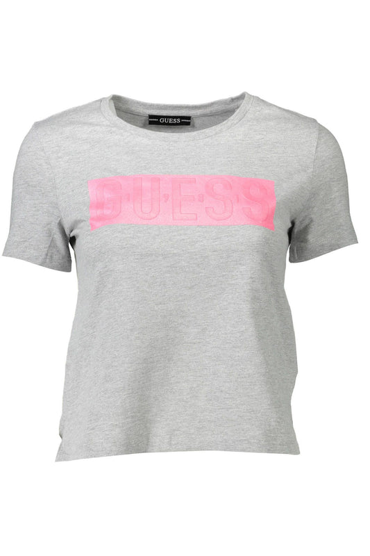 Guess Jeans Graues Baumwoll-Top für Frauen