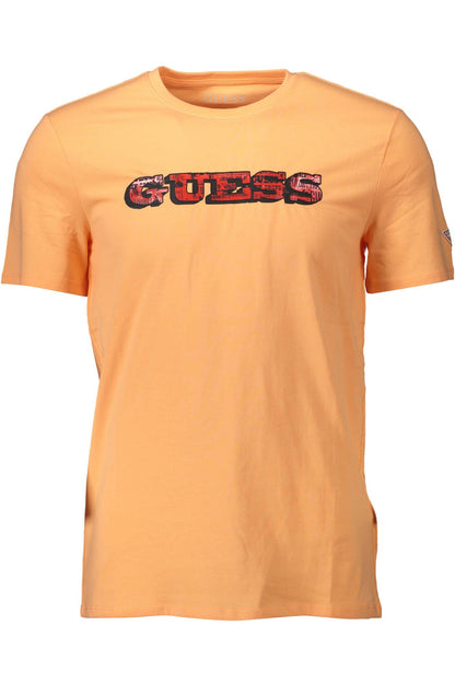 Guess Jeans Orange Baumwolle Männer T-Shirt