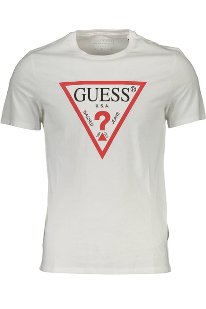 Guess Jeans Weißes Baumwolle Männer T-Shirt