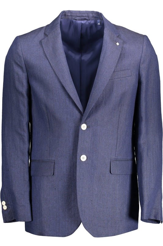 Gant Blaue Leinen Herrenjacke