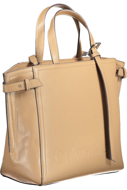 Calvin Klein Braun Polyester Frauen Handtasche