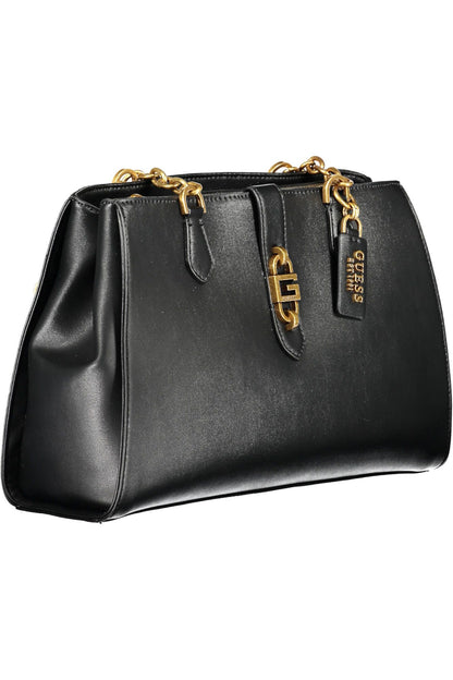 Guess Jeans Schwarz Polyethylen Frauen Handtasche