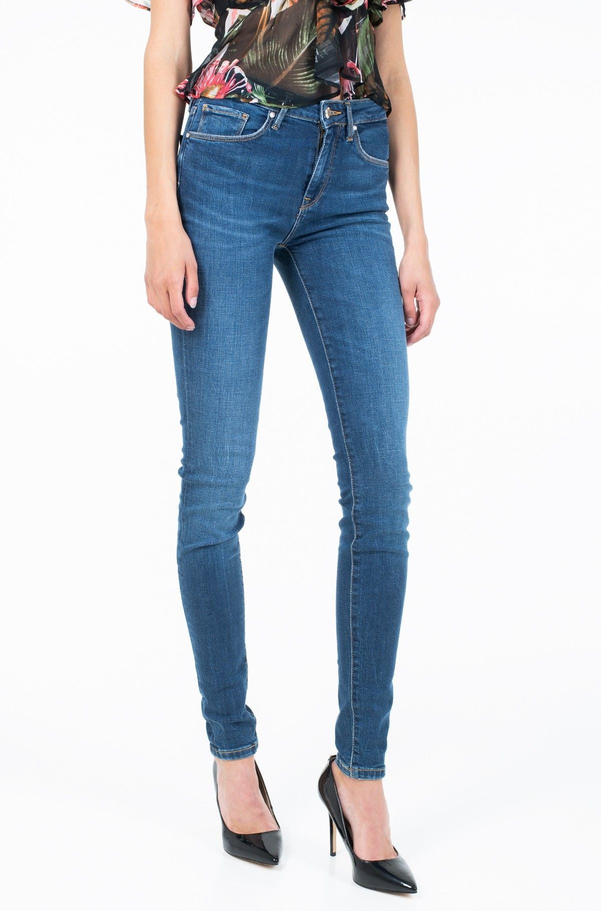 Tommy Hilfiger Jeggings aus blauer Baumwolle für Frauen