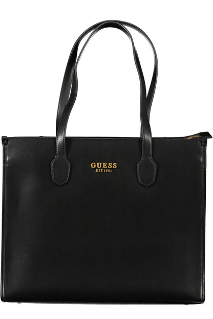 Guess Jeans Schwarz Polyethylen Frauen Handtasche