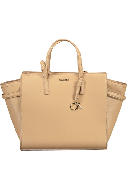 Calvin Klein Beige Polyester Frauen Handtasche