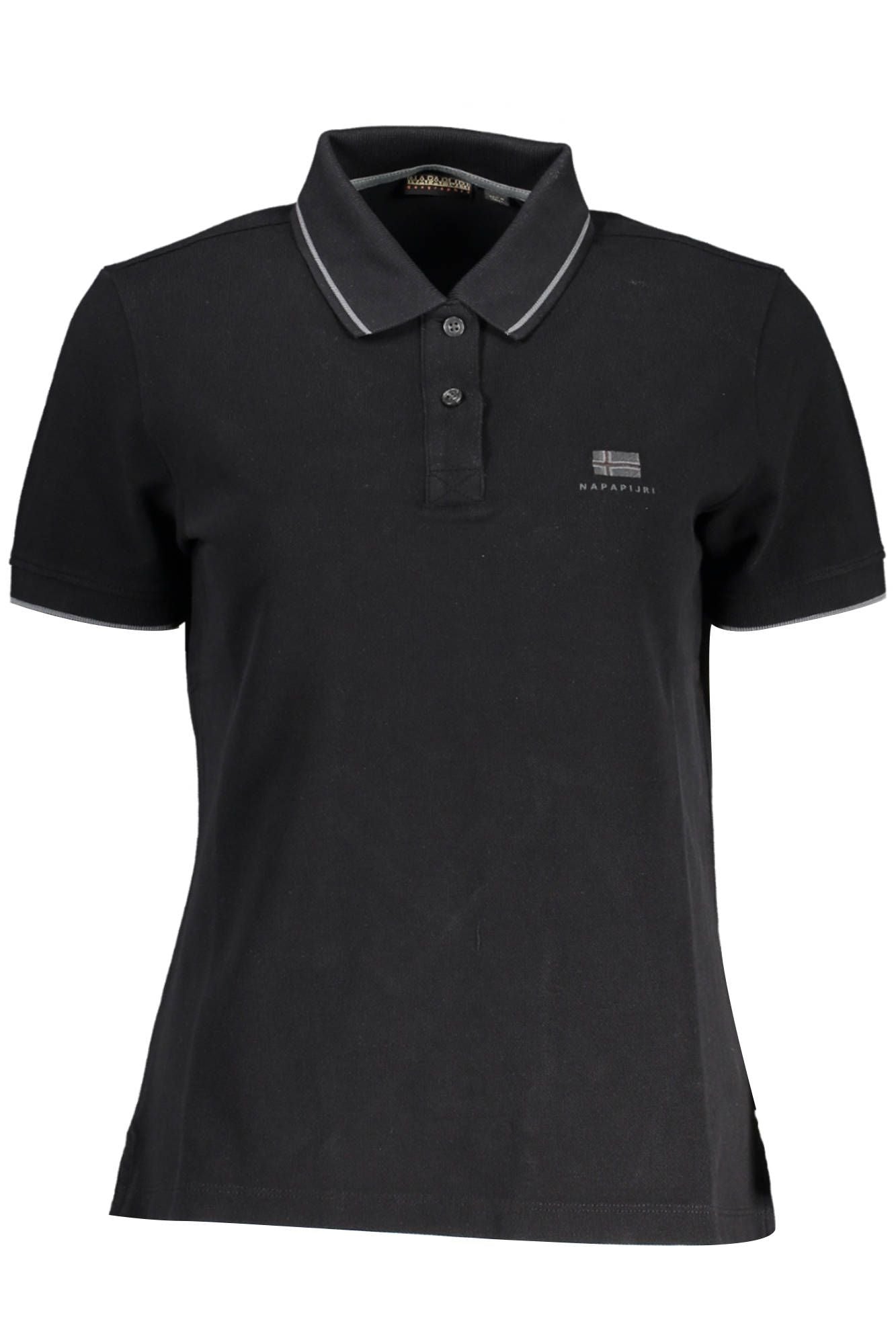 Napapijri Schwarzes Baumwoll-Poloshirt für Frauen