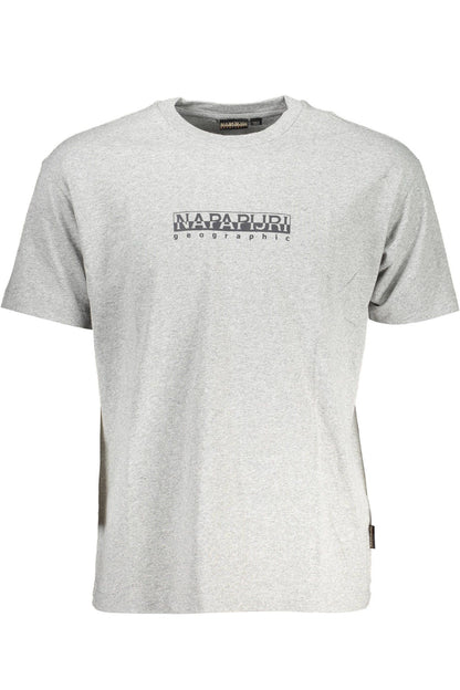 Napapijri Graues Baumwolle Männer T-Shirt