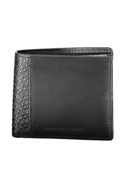 Tommy Hilfiger Schwarzes Leder Herren Portemonnaie