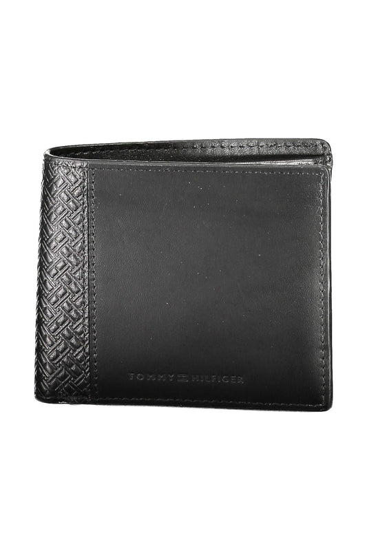 Tommy Hilfiger Schwarzes Leder Herren Portemonnaie