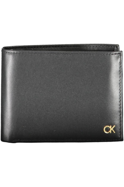 Calvin Klein Schwarzes Leder Herren Portemonnaie