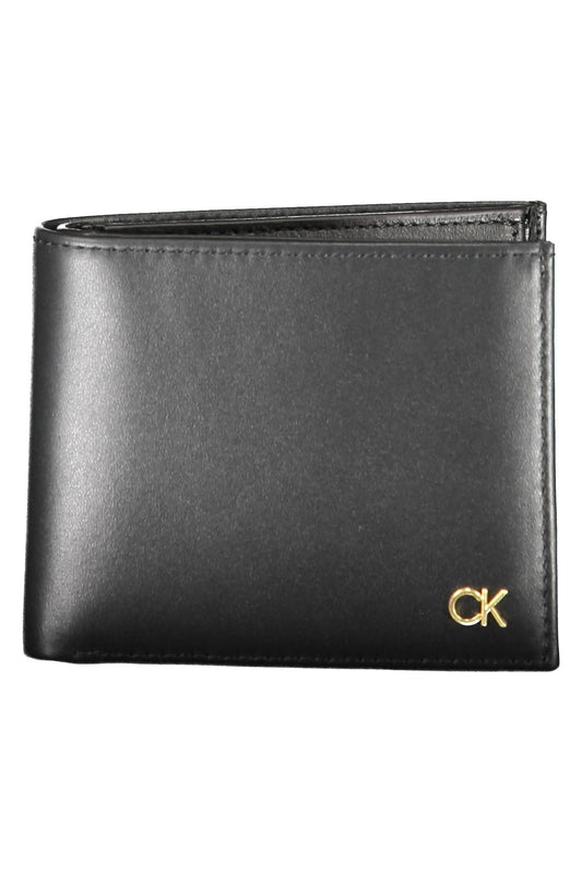 Calvin Klein Schwarzes Leder Herren Portemonnaie