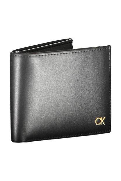 Calvin Klein Schwarzes Leder Herren Portemonnaie