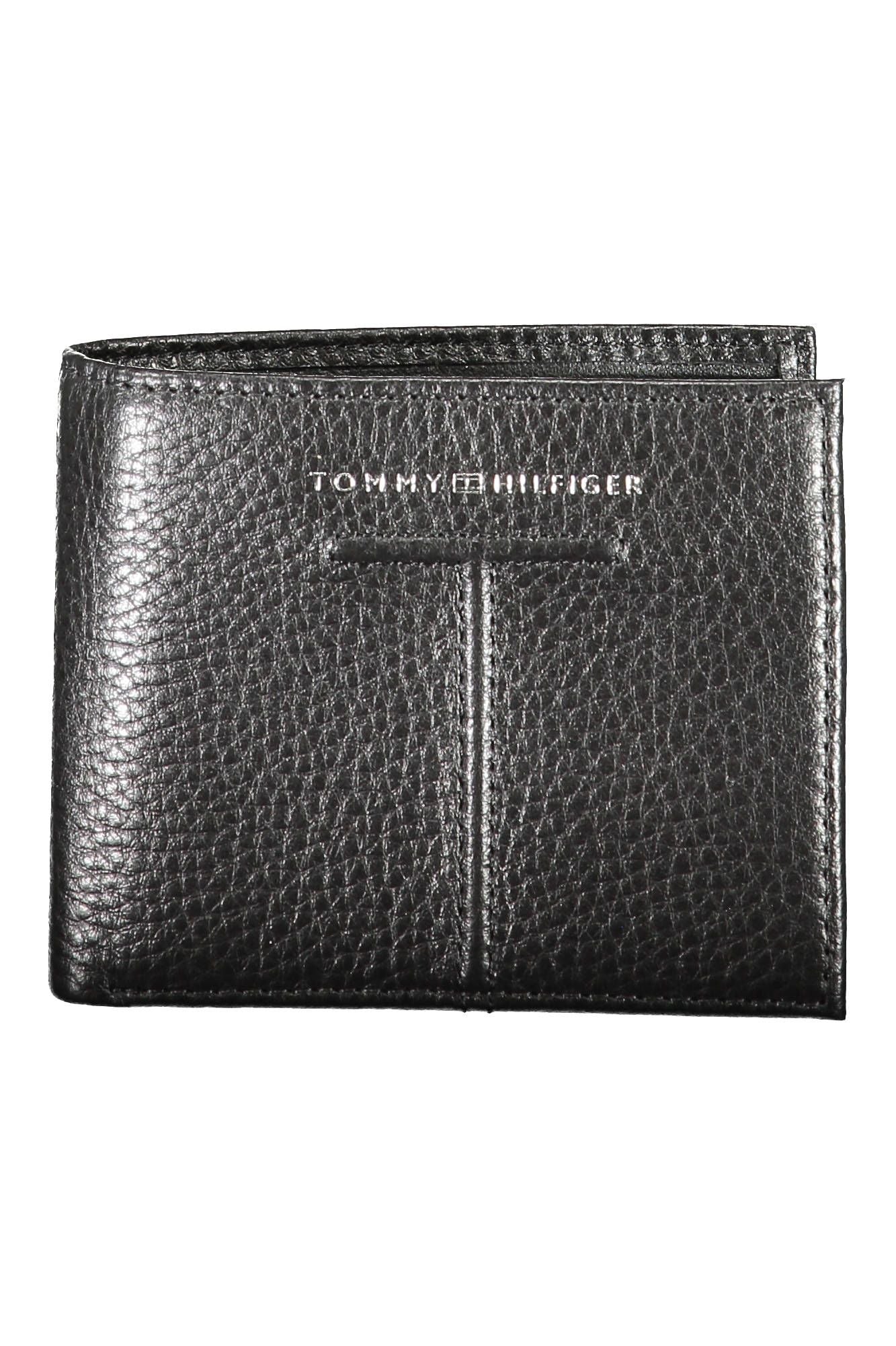 Tommy Hilfiger Schwarzes Leder Herren Portemonnaie