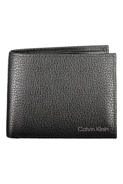 Calvin Klein Schwarzes Leder Herren Portemonnaie