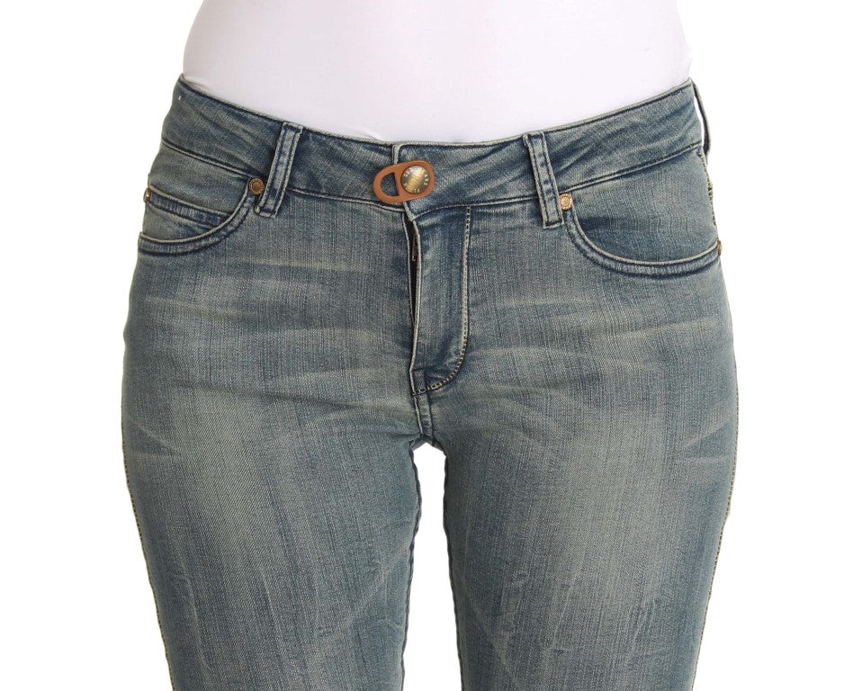 PLEIN SUD Chic Slim Skinny Blue Wash Denim