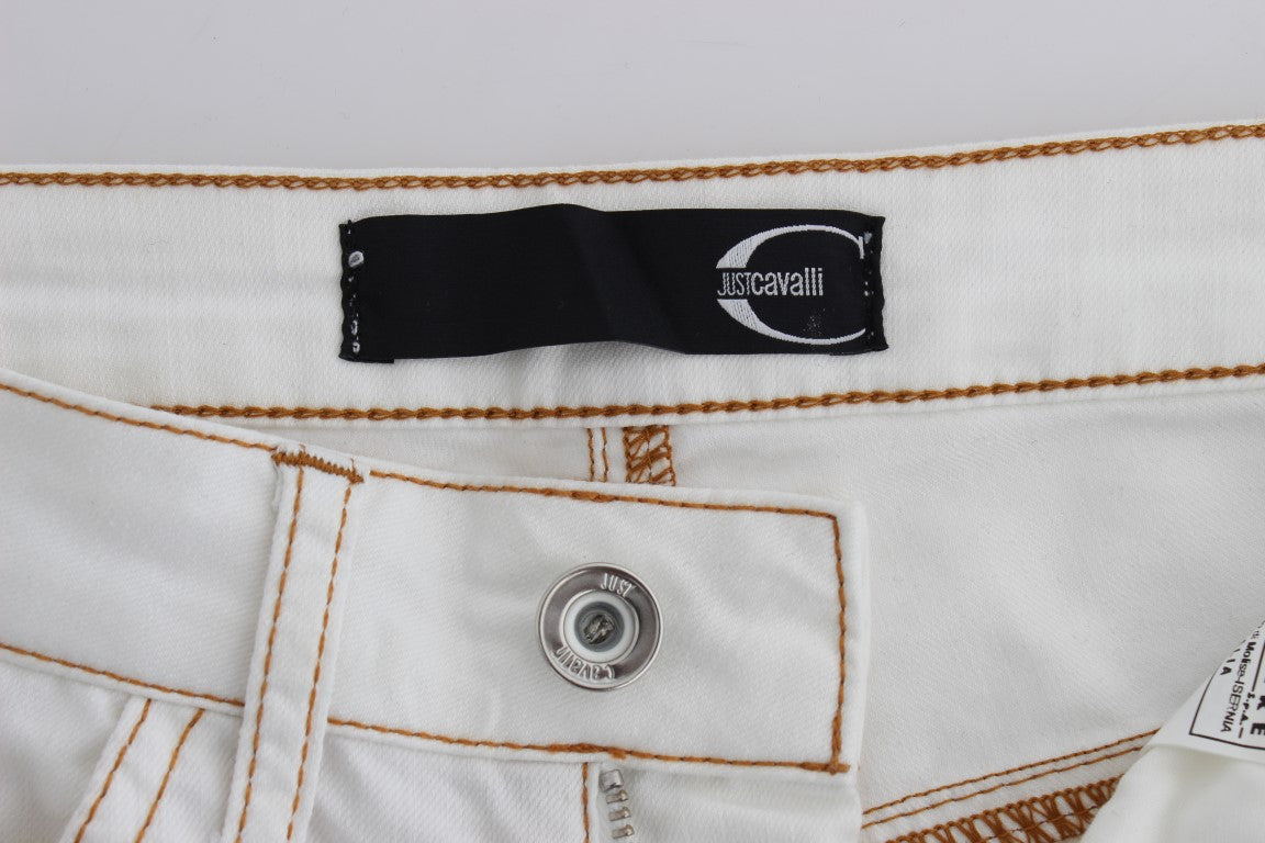 Cavalli Schicke weiße Slim Fit Denim