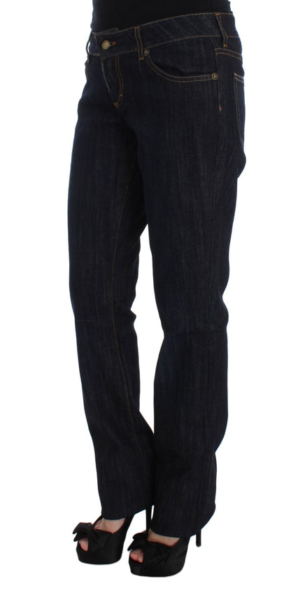 Cavalli Schicke blaue Straight Fit Designer Jeans