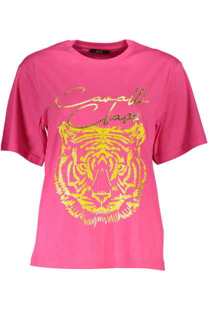 Cavalli Class Rosa Baumwolle Frauen T-Shirt