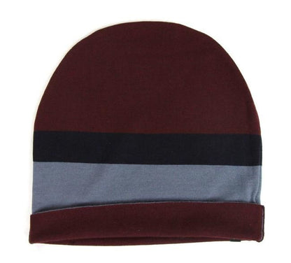 Gucci Unisex Burgund Blau Wolle Beanie Medium Strickmütze