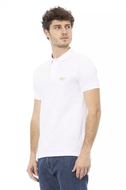 Baldinini Trend Weißes Baumwoll-Polo für Männer