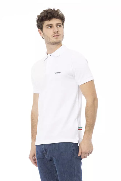 Baldinini Trend Weißes Baumwoll-Polo für Männer