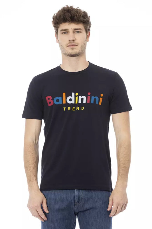 Baldinini Trend Blau Baumwolle Männer T-Shirt