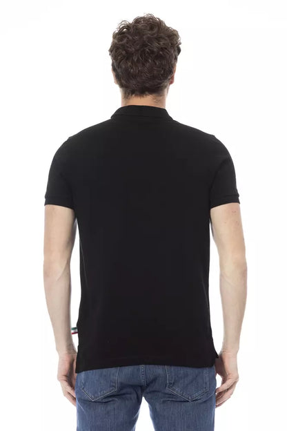 Baldinini Trend Schwarzes Baumwoll-Poloshirt für Männer