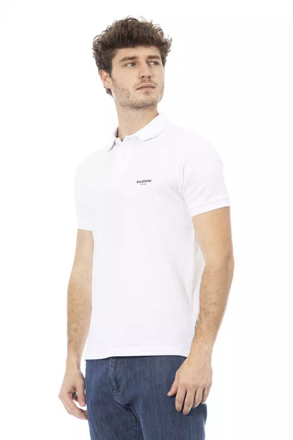 Baldinini Trend Weißes Baumwoll-Polo für Männer