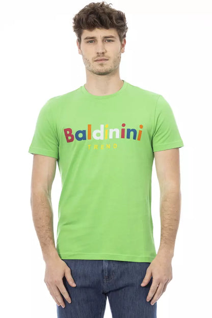 Baldinini Trend Grünes Baumwolle Männer T-Shirt