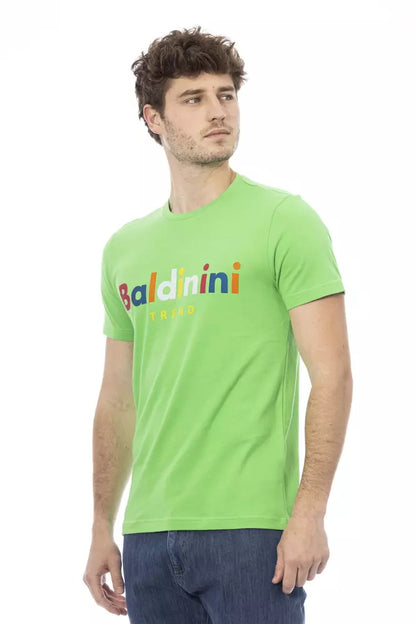 Baldinini Trend Grünes Baumwolle Männer T-Shirt