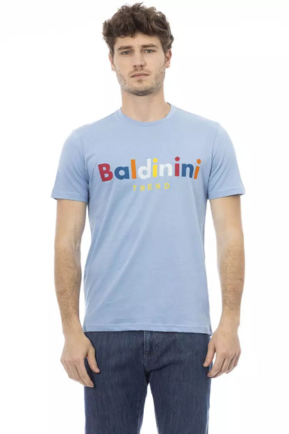 Baldinini Trend Hellblaues Baumwolle Herren T-Shirt