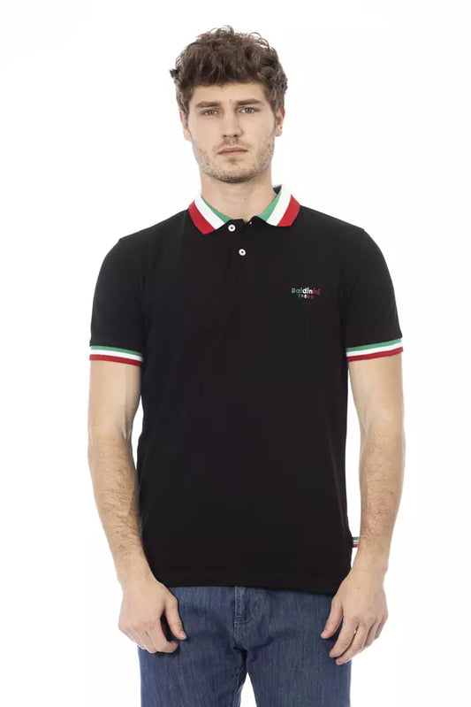 Baldinini Trend Schwarz Baumwolle Männer Polo